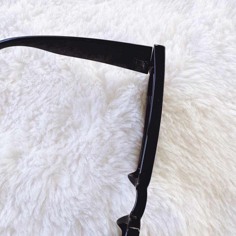 Aaron Black w/ Green Tint Rectangular Sunglasses - Picture 4 of 11